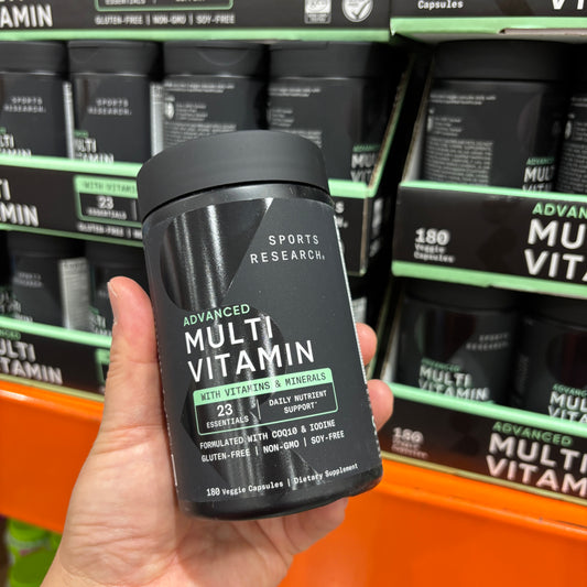 [미국직배송] 스포츠리서치 어드밴스드 멀티비타민 180 식물성 캡슐 (얼바인 코스트코 정품)