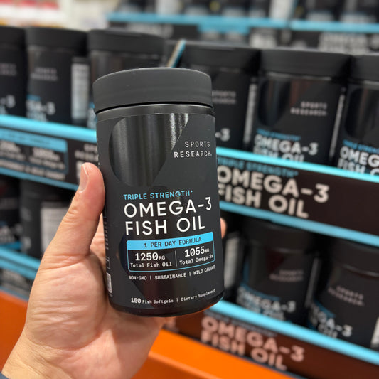 [미국직배송] 스포츠리서치 트리플 스트렝스 오메가3 1250mg 150정 (얼바인 코스트코 정품)